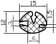 Uszczelka z klinem 12x15 143